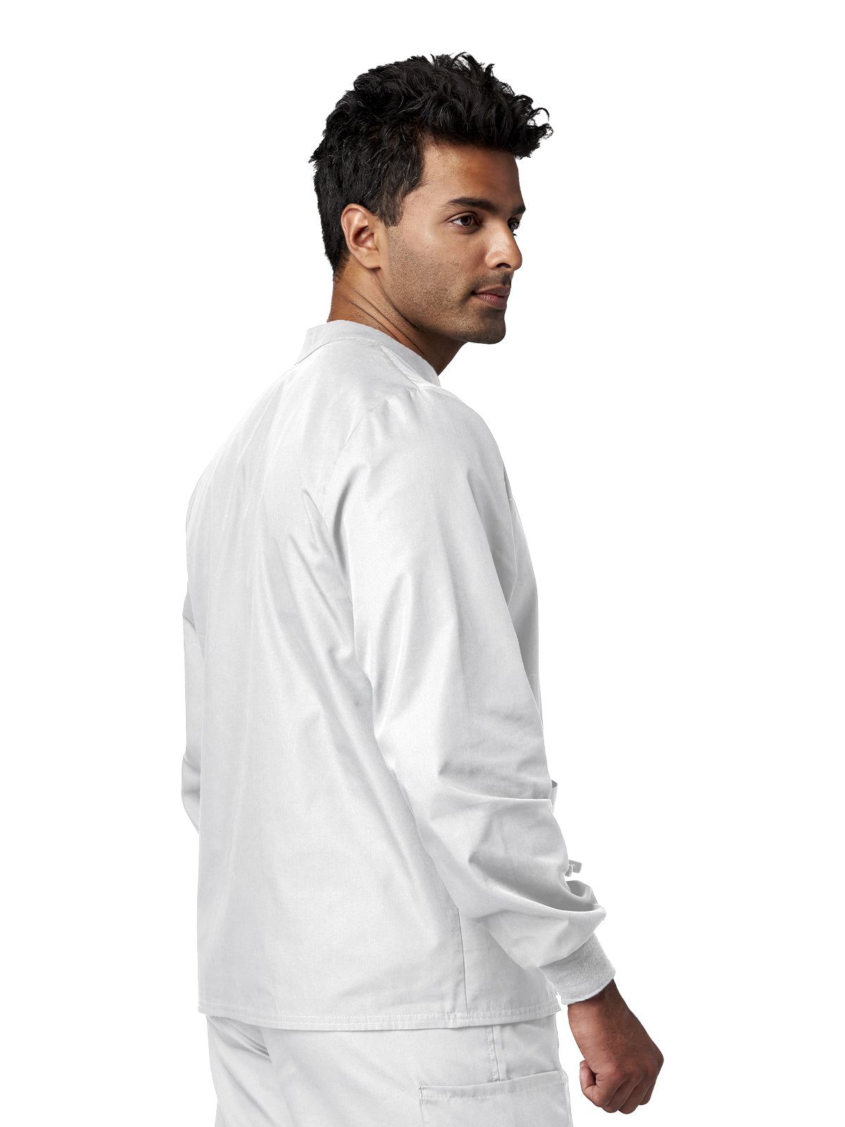 Unisex 4-Pocket Snap Front Jacket - 14780 - White