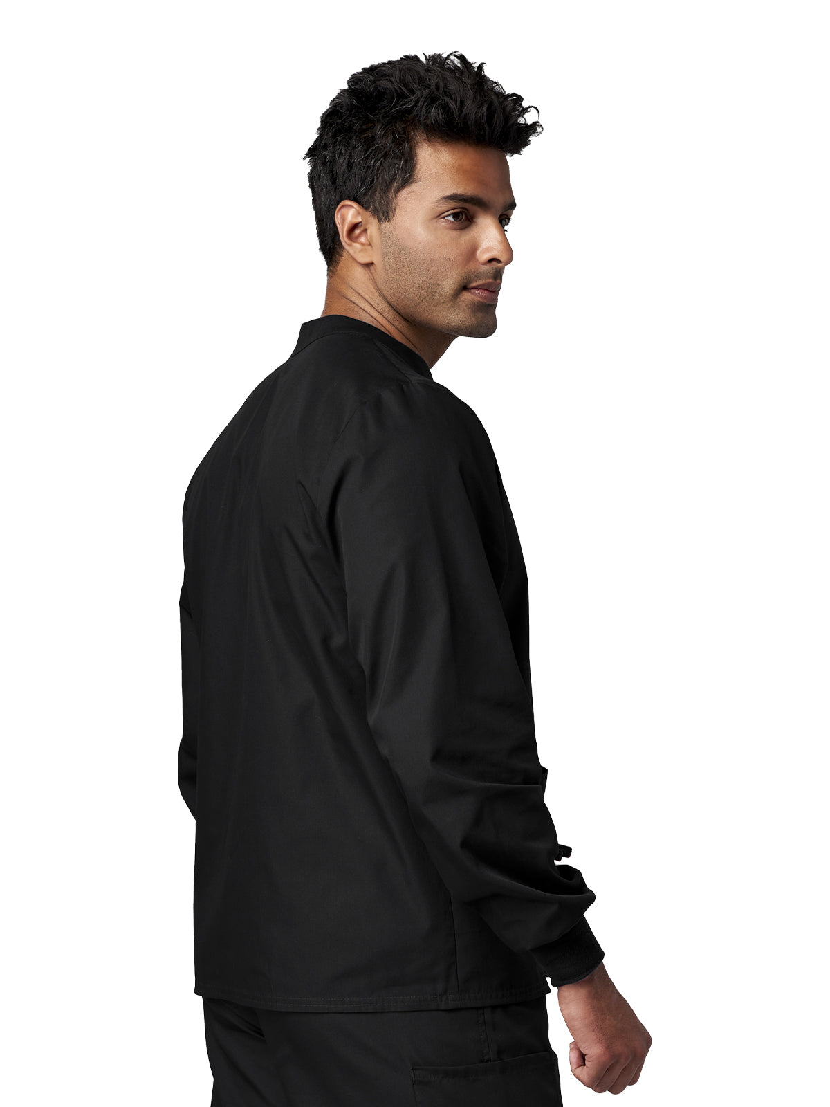 Unisex 4-Pocket Snap Front Jacket - 14780 - Black