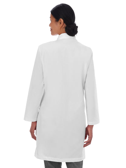 Women's Three-Pocket 37" Full-Length Lab Coat - 15113 - White
