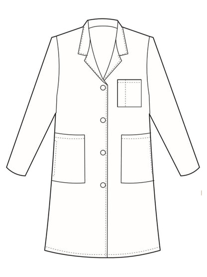 Women's Five-Pocket 37" Full-Length Long Lab Coat - 1964 - White