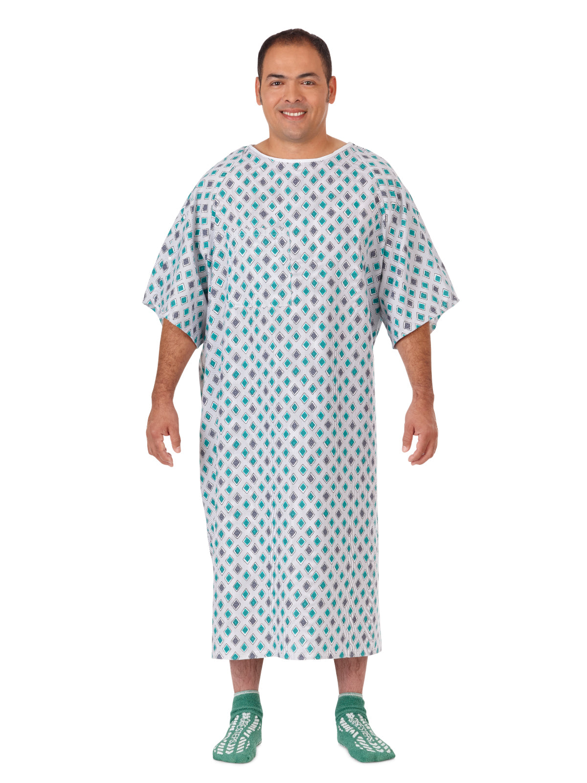 Unisex Patient Gown - 45269 - Blue/Cactus Atlantis