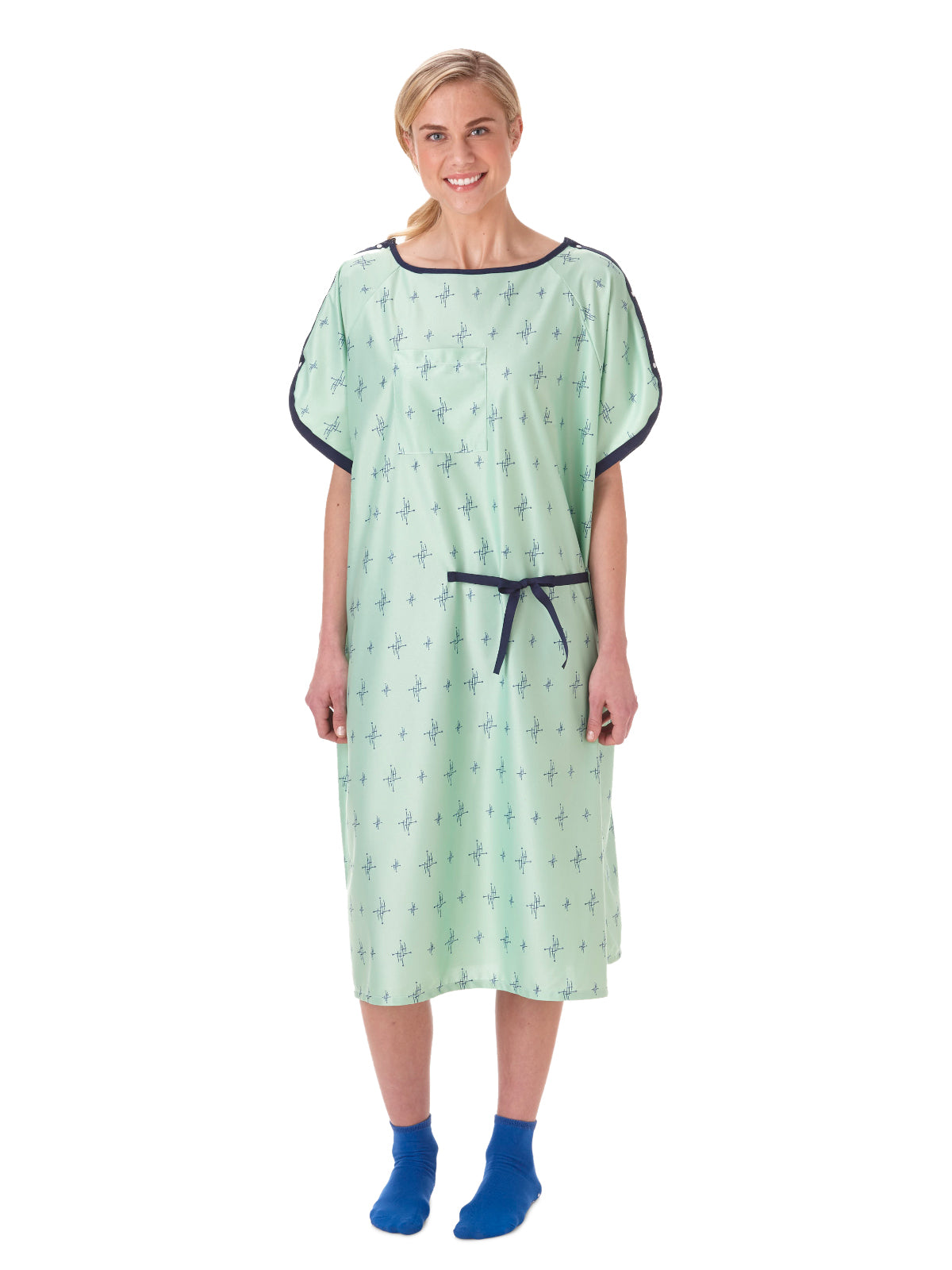 Unisex Patient Gown - 45326 - Crossings/Green
