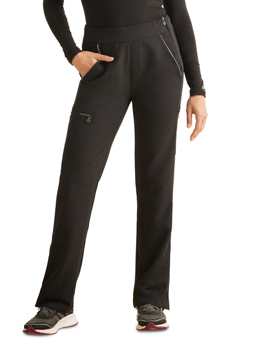 Women's 6-Pocket Modern Fit Scrub Pant - 100 - Black