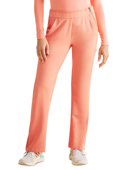 Women's 6-Pocket Modern Fit Scrub Pant - 100 - Burnt Coral