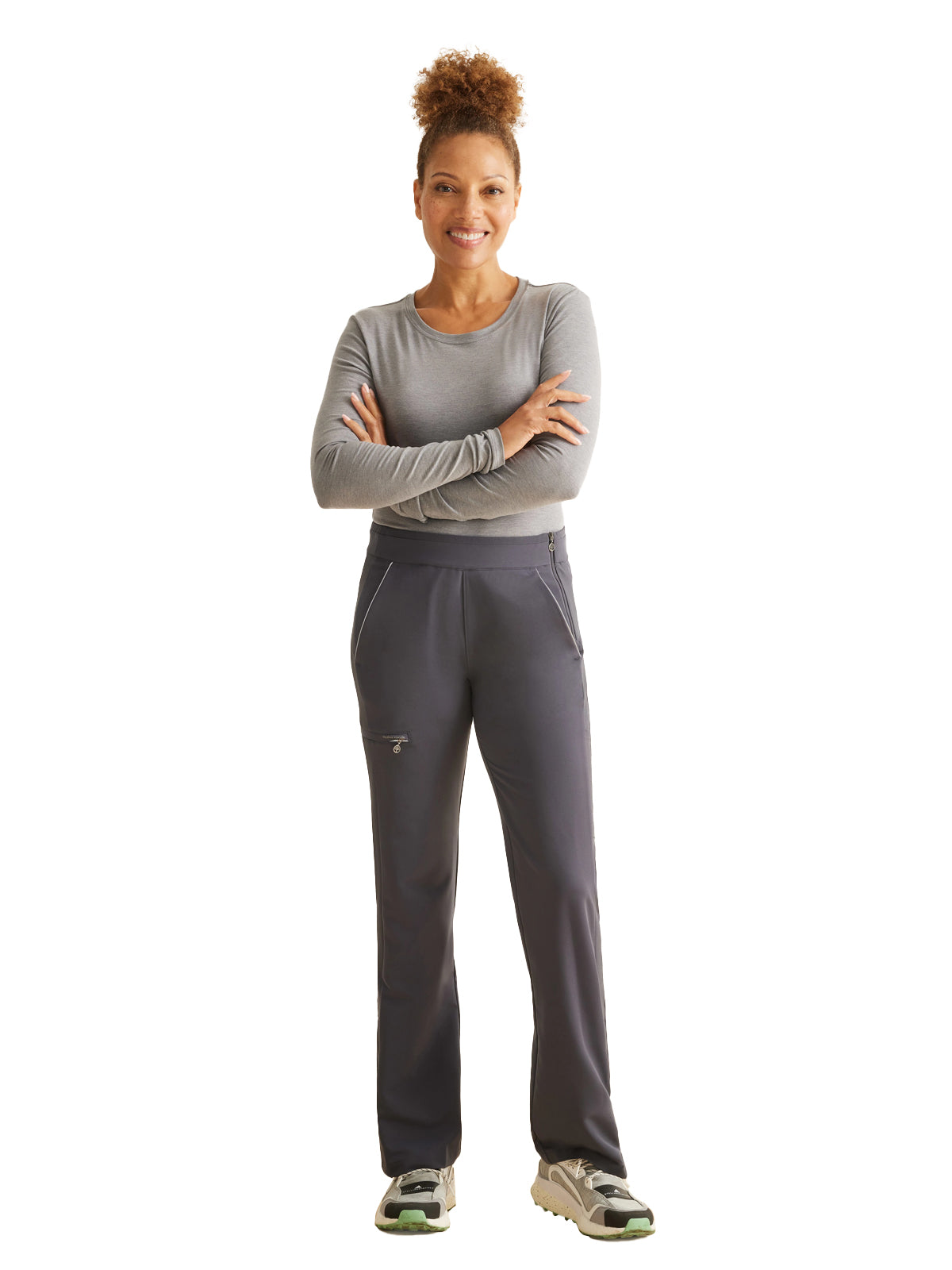 Women's 6-Pocket Modern Fit Scrub Pant - 100 - Pewter