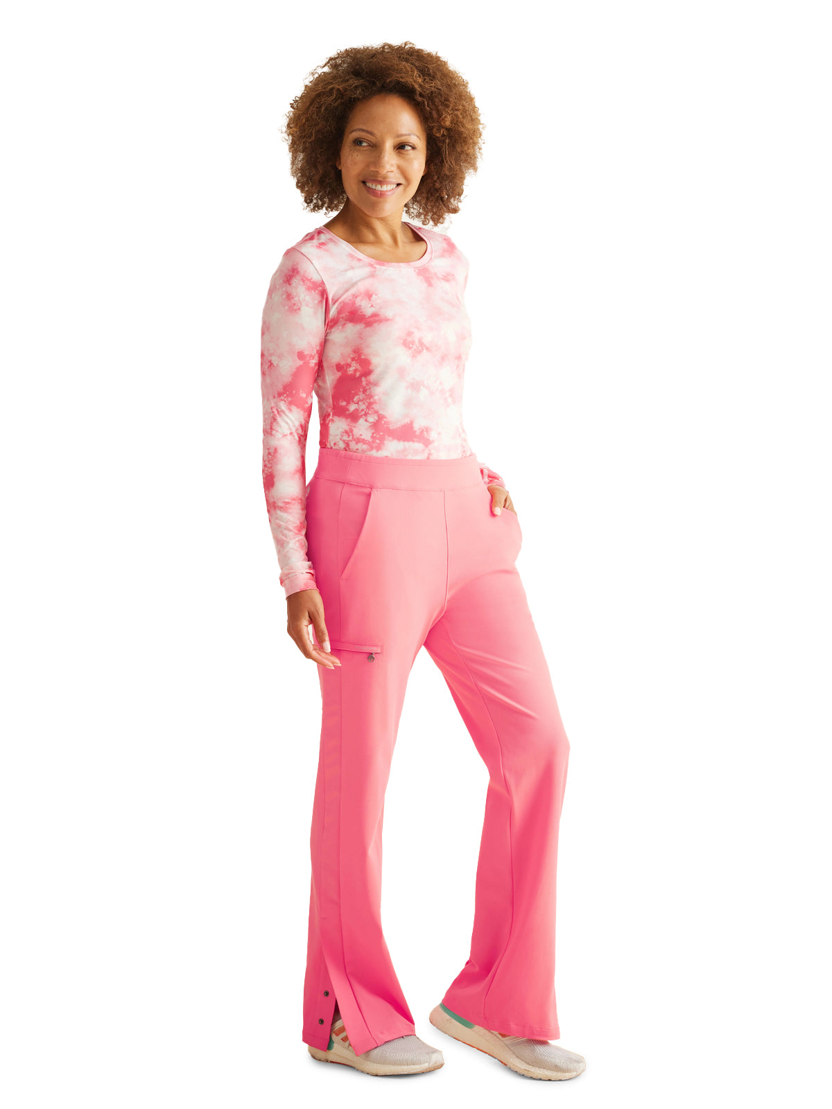 Women's 6-Pocket Mid Rise Kori Scrub Pant - 202 - French Pink