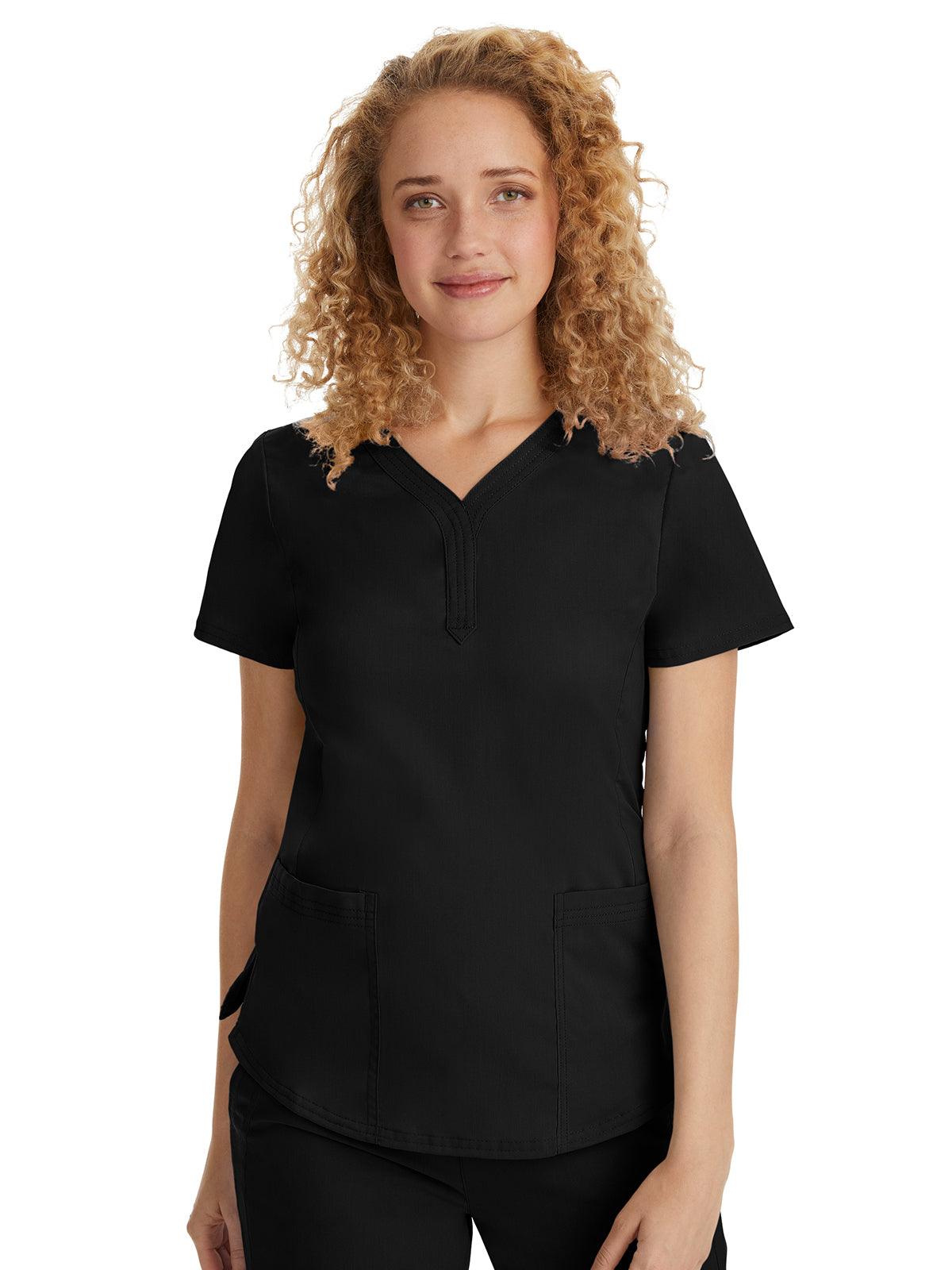 Women's Triple-Needle Stitching Top - 2167 - Black