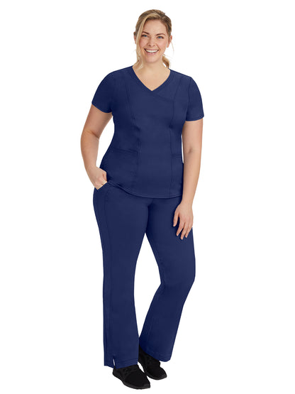 Women's Mock Cross Over Top - 2172 - Navy