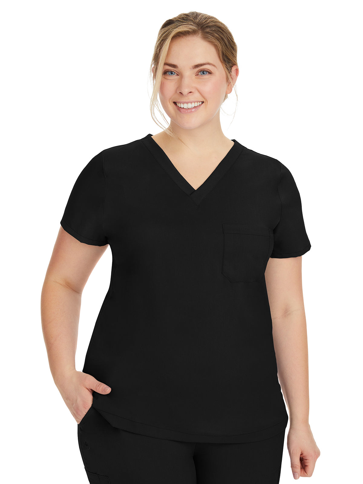 Women's Two-Way Stretch Fabric Top - 2321 - Black