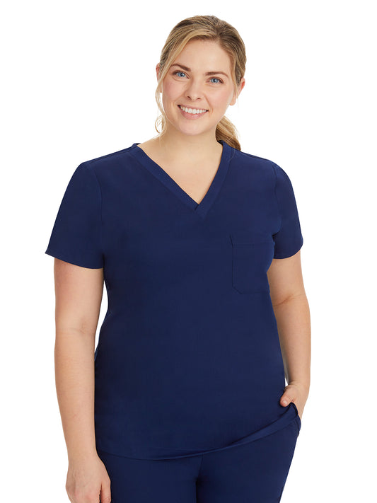 Women's Two-Way Stretch Fabric Top - 2321 - Navy