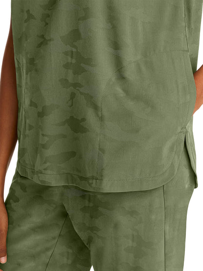 Women's Mandarin Style Top - 2352 - Olive