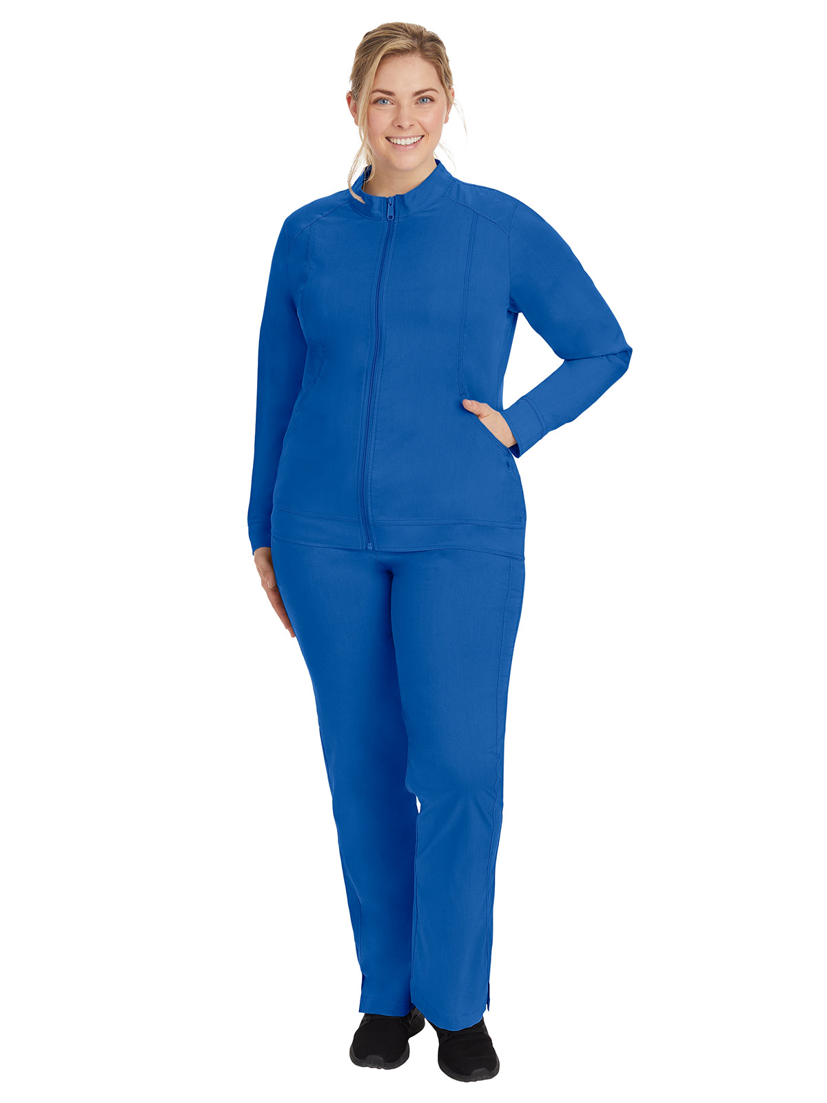 Women's Mandarin Collar Scrub Jacket - 5038 - Royal