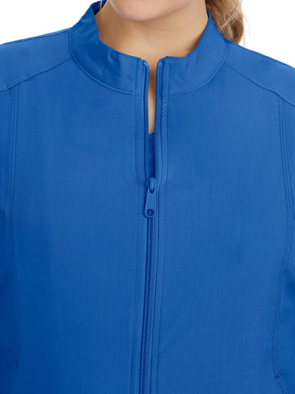 Women's Mandarin Collar Scrub Jacket - 5038 - Royal