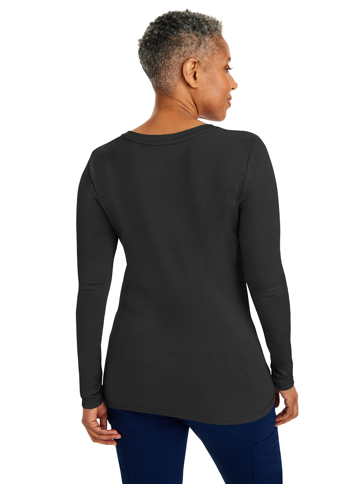 Women's Long Sleeve Underscrub Tee - 5047 - Black