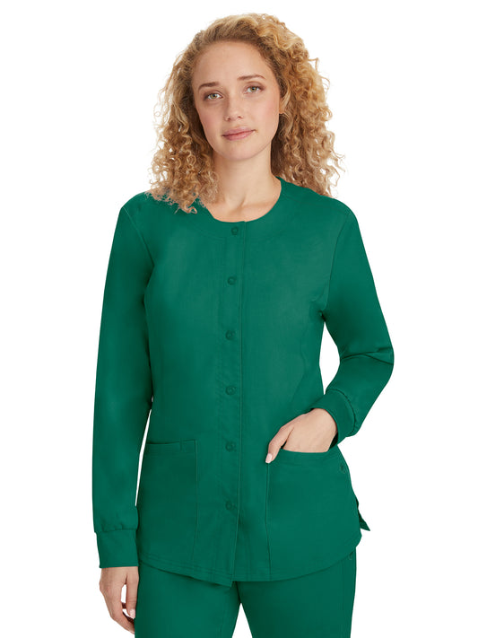 Women's Snap-Front Scrub Jacket - 5063 - Hunter