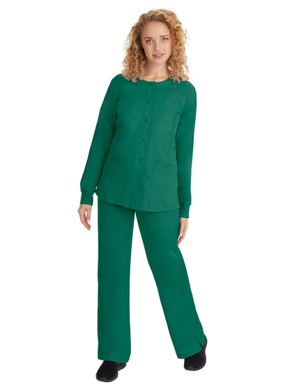 Women's Snap-Front Scrub Jacket - 5063 - Hunter