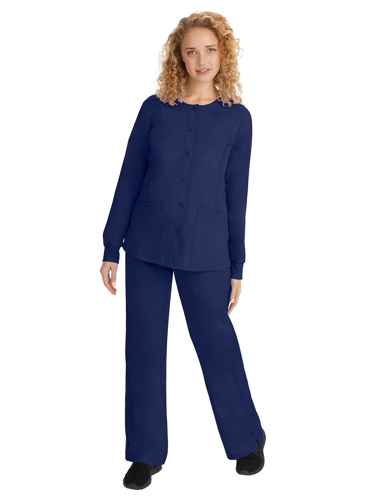 Women's Snap-Front Scrub Jacket - 5063 - Navy