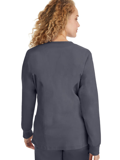 Women's Snap-Front Scrub Jacket - 5063 - Pewter