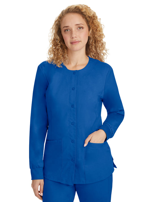 Women's Snap-Front Scrub Jacket - 5063 - Royal