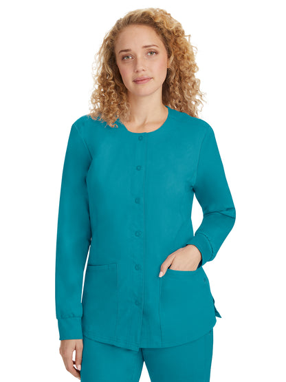 Women's Snap-Front Scrub Jacket - 5063 - Teal