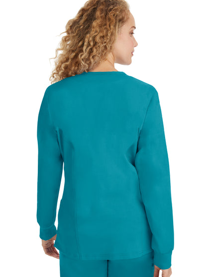 Women's Snap-Front Scrub Jacket - 5063 - Teal