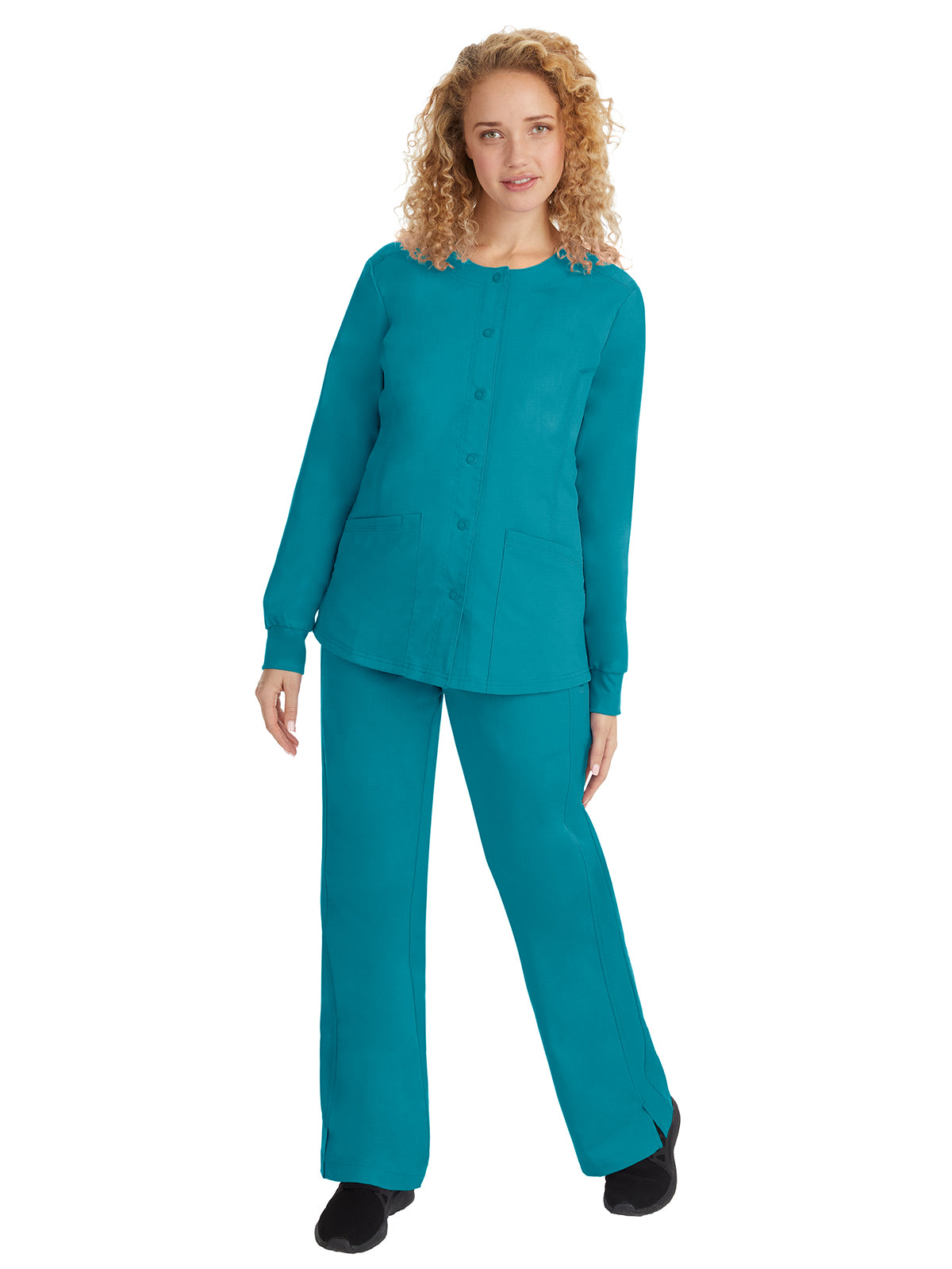 Women's Snap-Front Scrub Jacket - 5063 - Teal