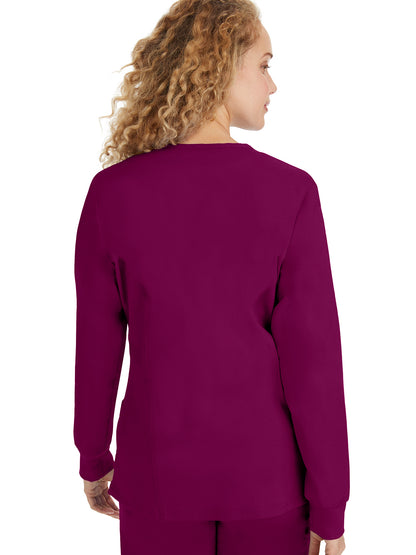 Women's Snap-Front Scrub Jacket - 5063 - Wine