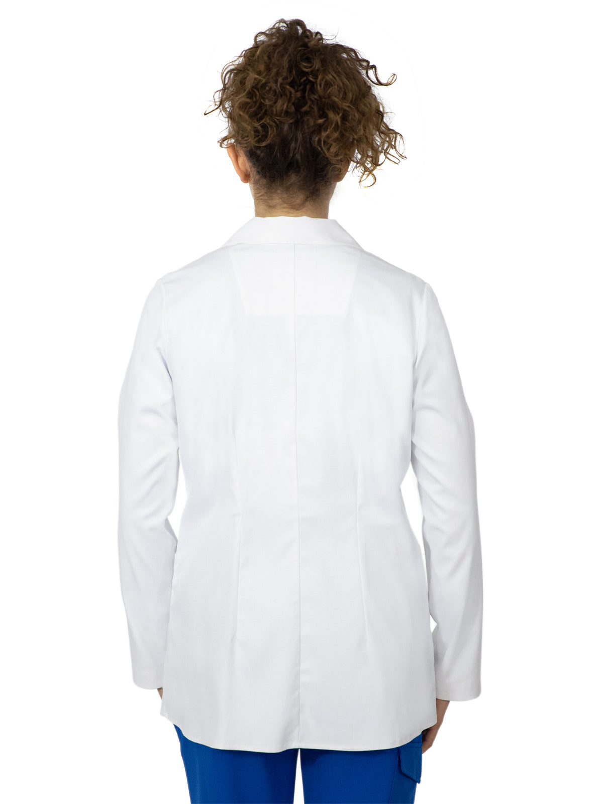 Women's Classic Notched Lapel Lab Coat - 5160 - White