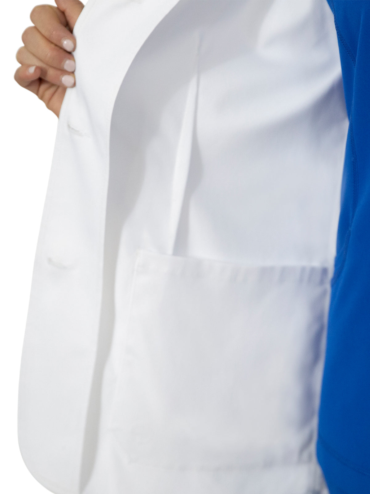 Women's Classic Notched Lapel Lab Coat - 5160 - White