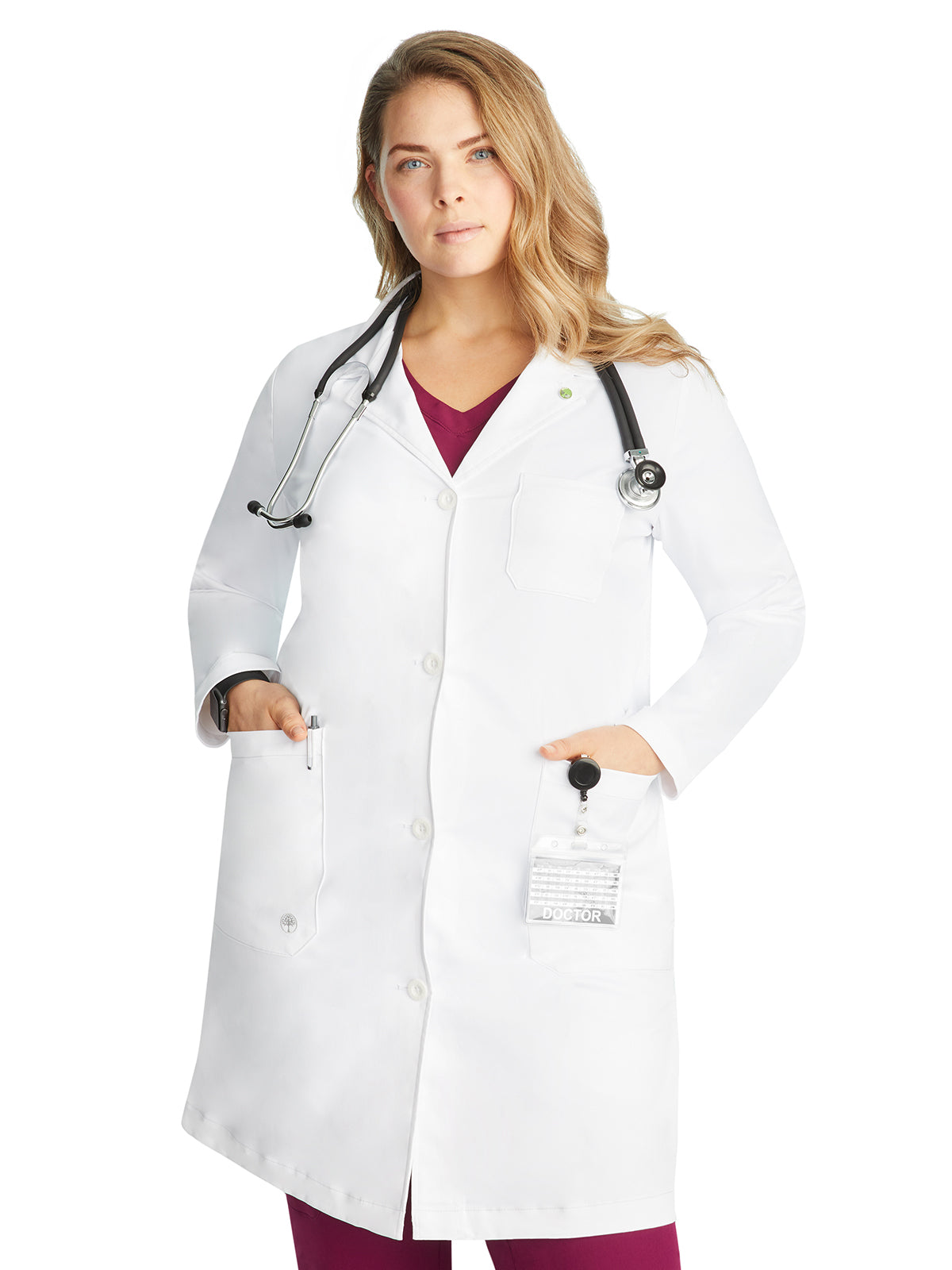 Women's Five-Pocket 37.5" Faye Lab Coat - 5161 - White