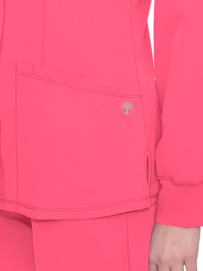 Women's Snap Front Scrub Jacket - 5500 - Carnation Pink