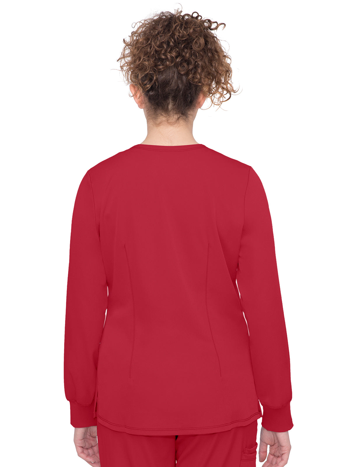 Women's Snap Front Scrub Jacket - 5500 - Red