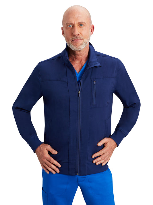 Men's Rib-Knit Scrub Jacket - 5530 - Navy