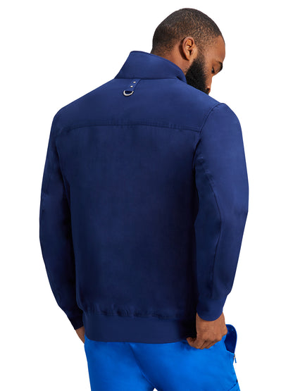 Men's Rib-Knit Scrub Jacket - 5530 - Navy