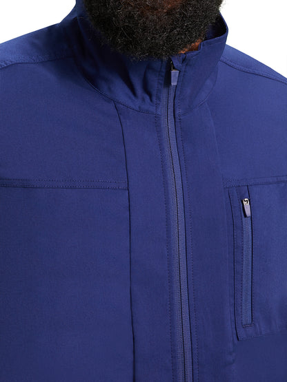 Men's Rib-Knit Scrub Jacket - 5530 - Navy