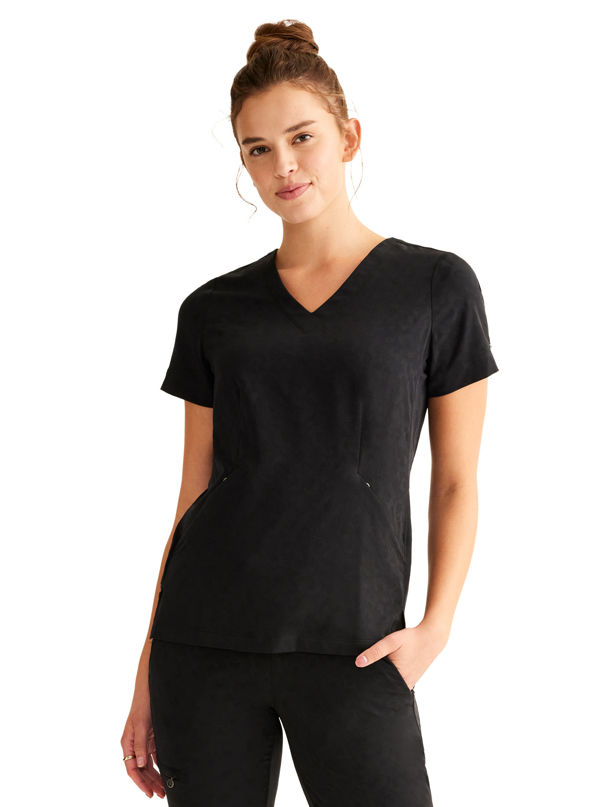 Women's Jolie Scrub Top - 601 - Black