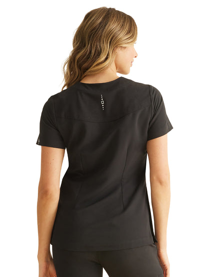 Women's 1-Pocket V-Neck Scrub Top - 700 - Black