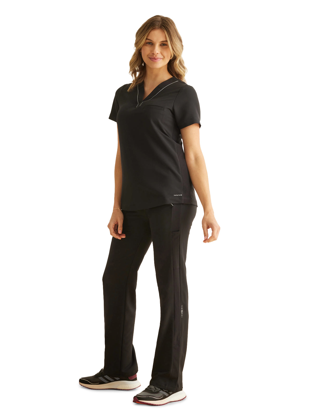 Women's 1-Pocket V-Neck Scrub Top - 700 - Black