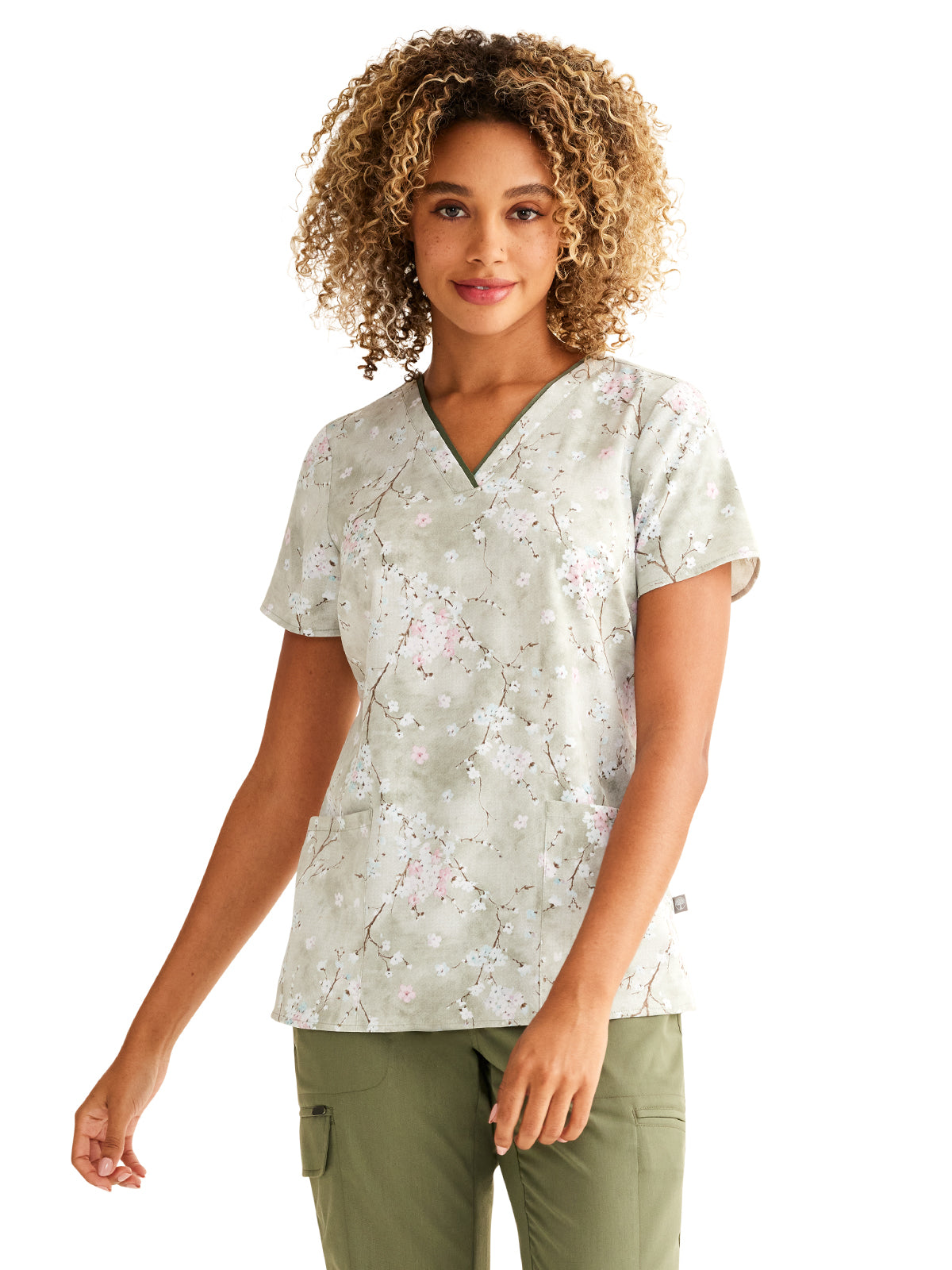 Women's Amanda Scrub Top - 903 - Charmed Florals