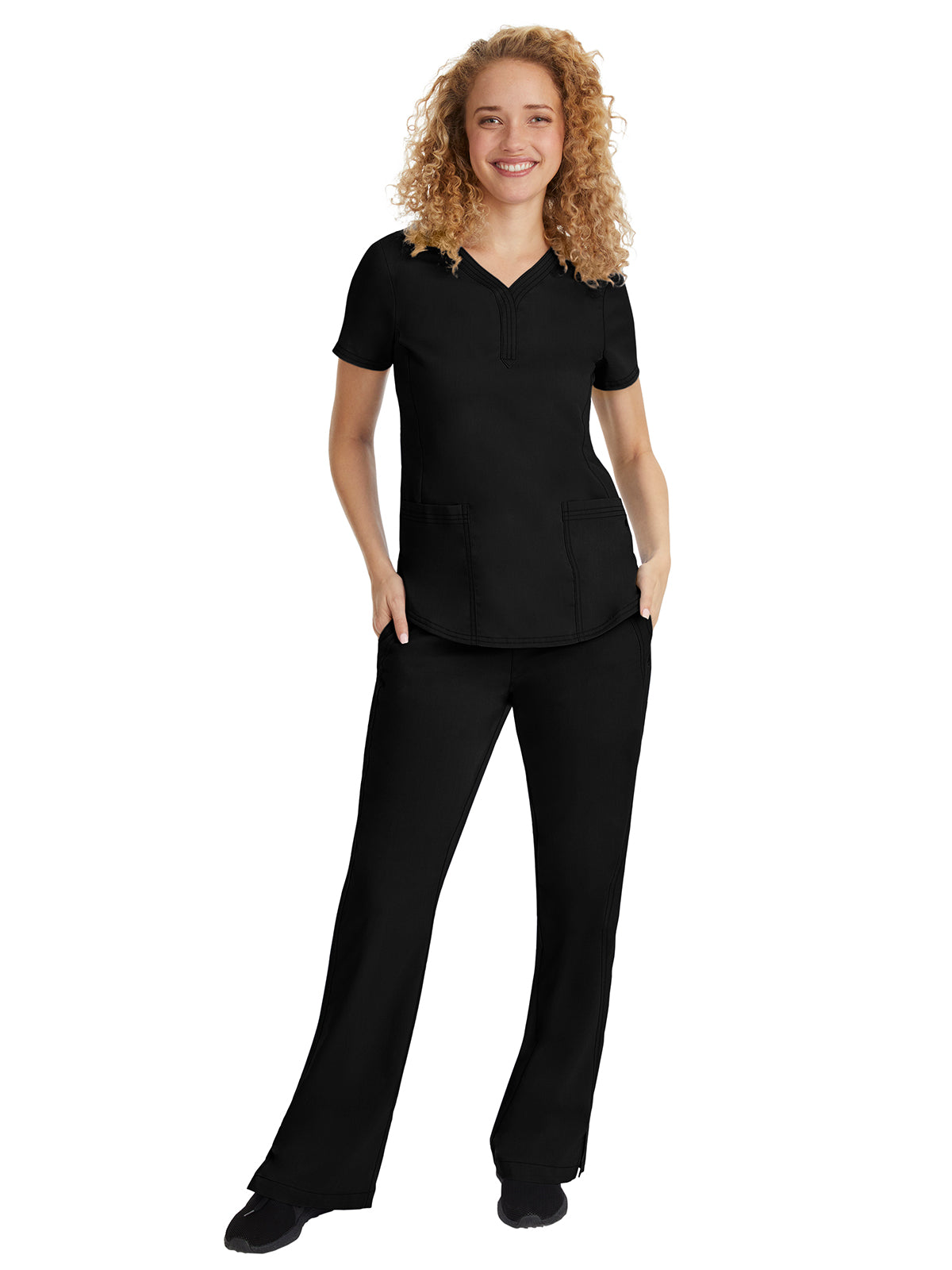 Women's Flat Front Pant - 9095 - Black