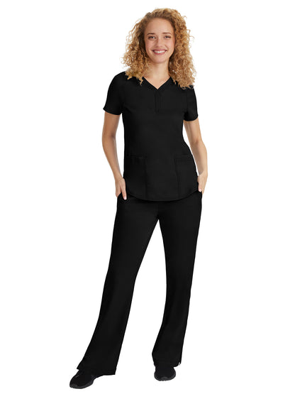 Women's Flat Front Pant - 9095 - Black