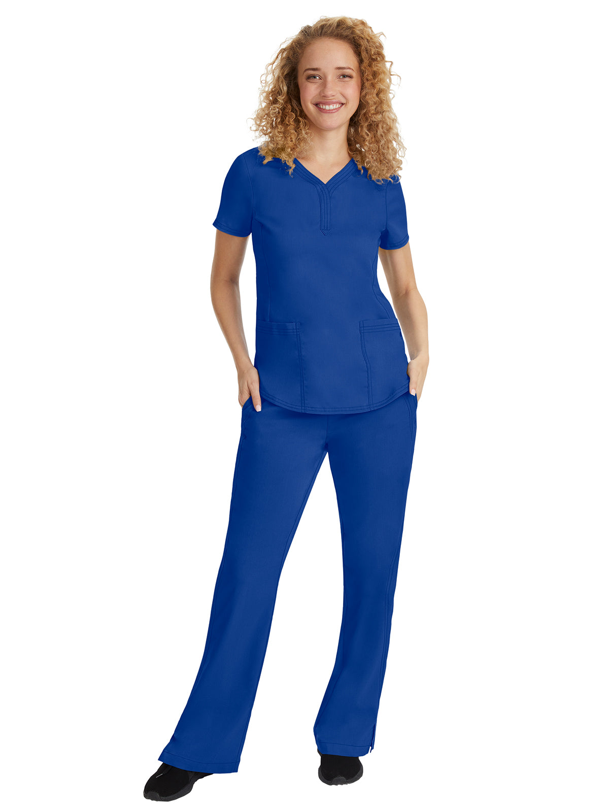 Women's Flat Front Pant - 9095 - Galaxy Blue