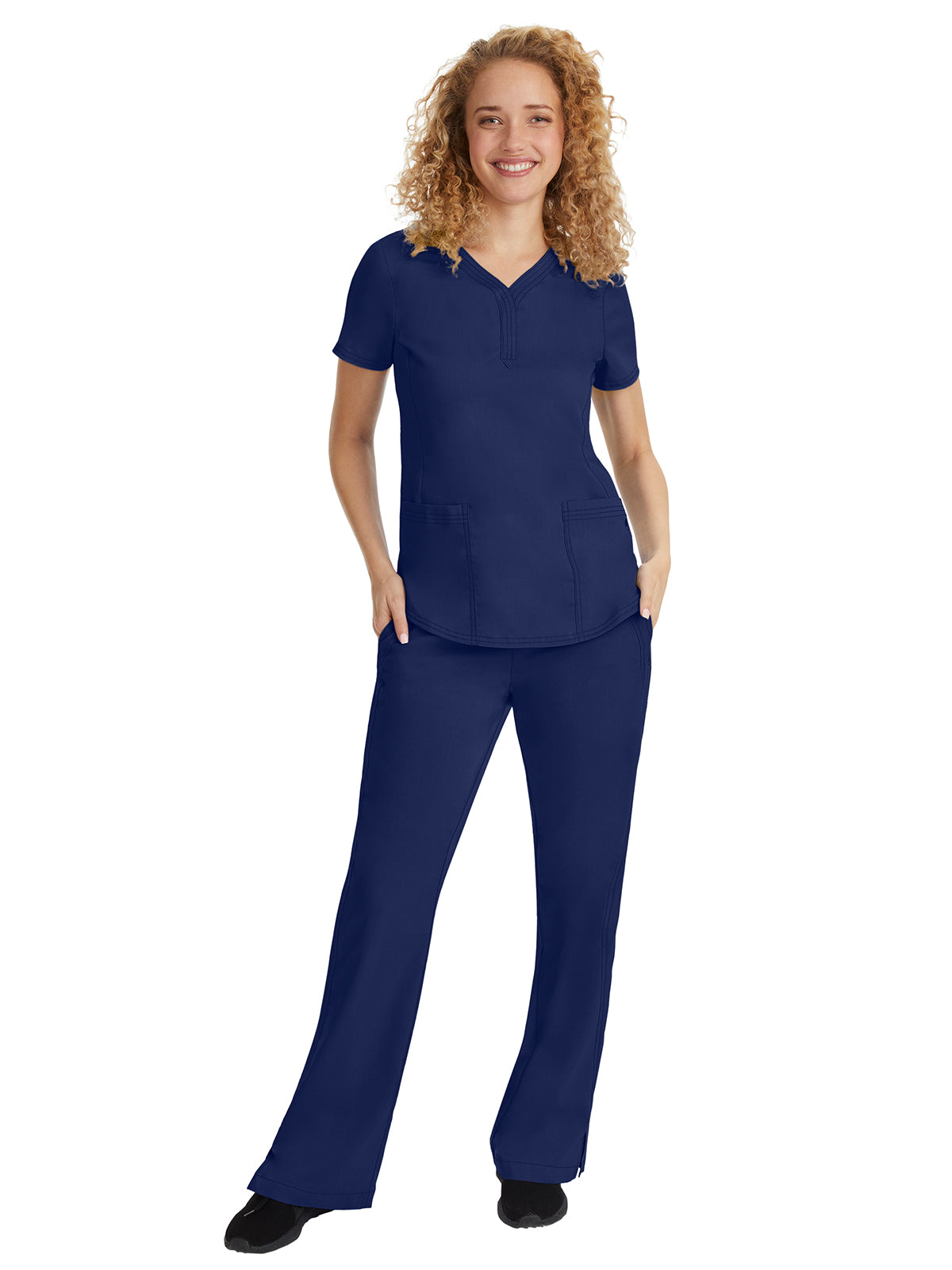 Women's Flat Front Pant - 9095 - Navy