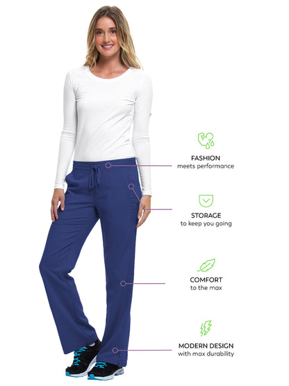 Women's Flat Front Pant - 9095 - Navy