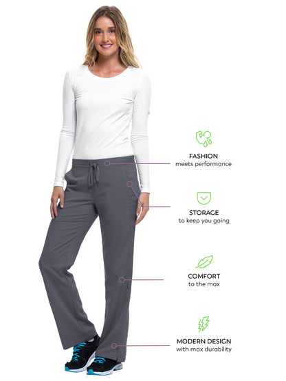 Women's Flat Front Pant - 9095 - Pewter