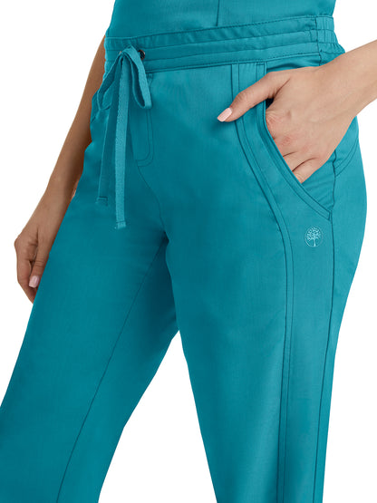 Women's Flat Front Pant - 9095 - Teal