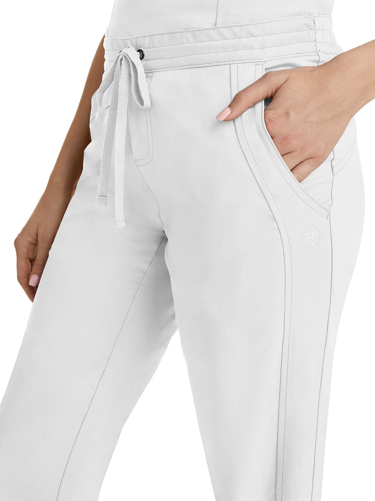 Women's Flat Front Pant - 9095 - White