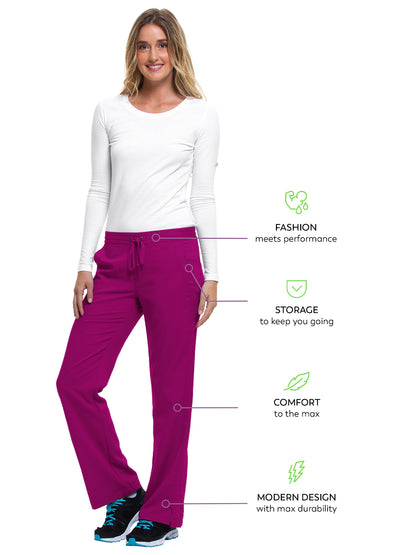 Women's Flat Front Pant - 9095 - Wine