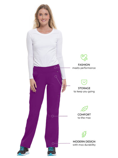 Women's Yoga Waistband Pant - 9133 - Eggplant