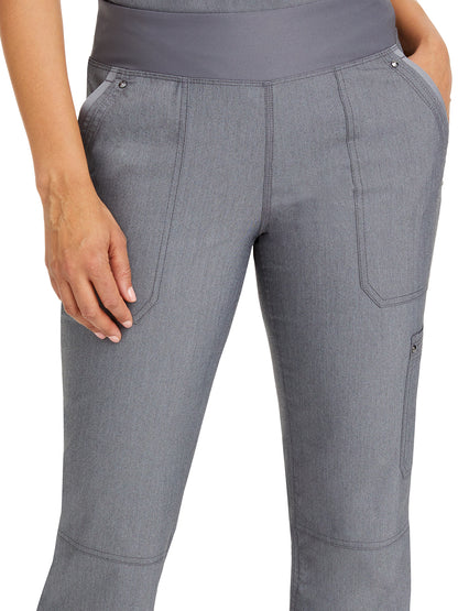 Women's Yoga Waistband Pant - 9133 - Heather Grey